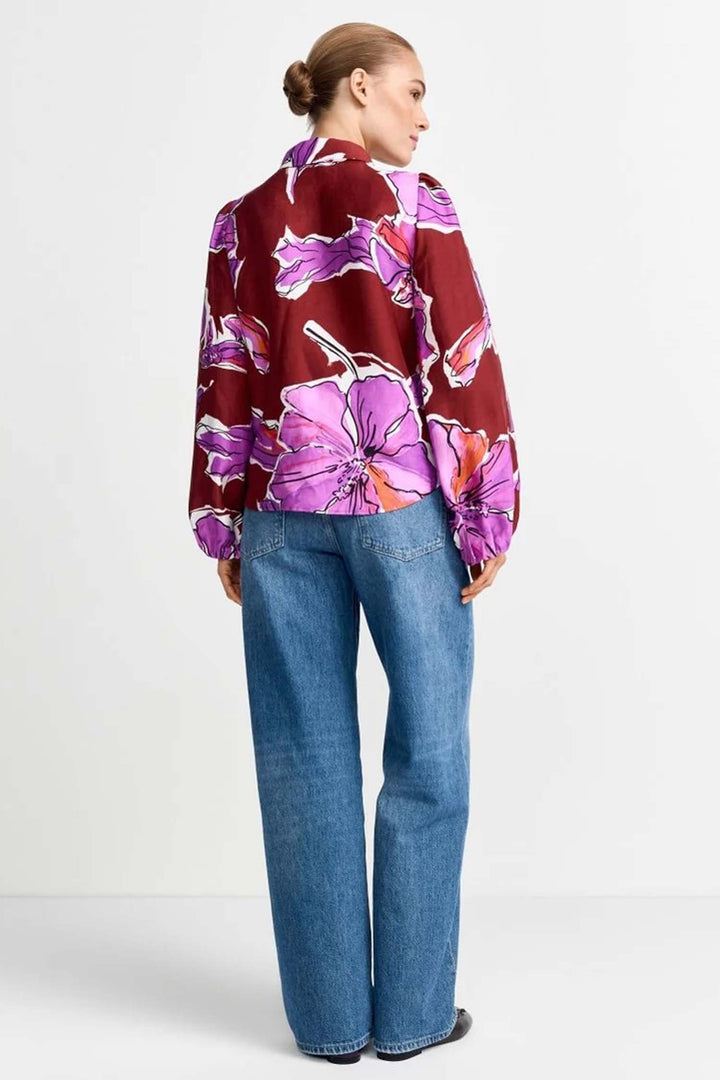 Printed Blouse in Soft Orchid