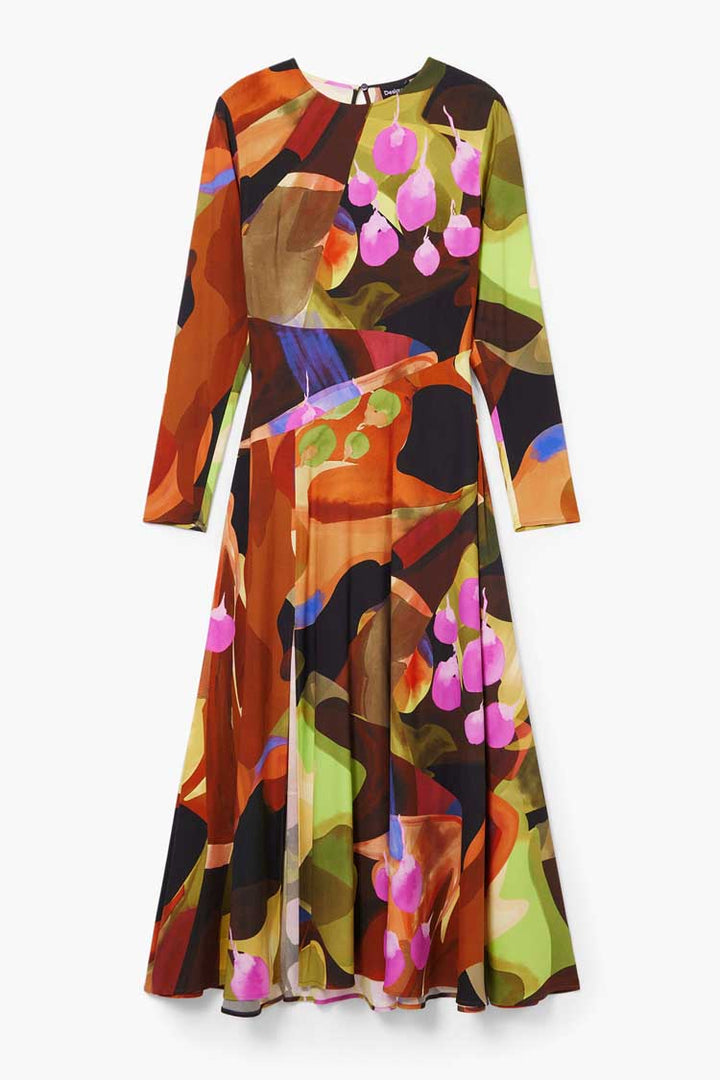Printed Midi Dress in Petals