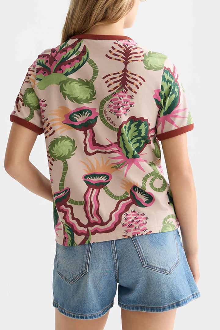 Printed Regular-Fit T-Shirt in Desert Floral Canyon Clay