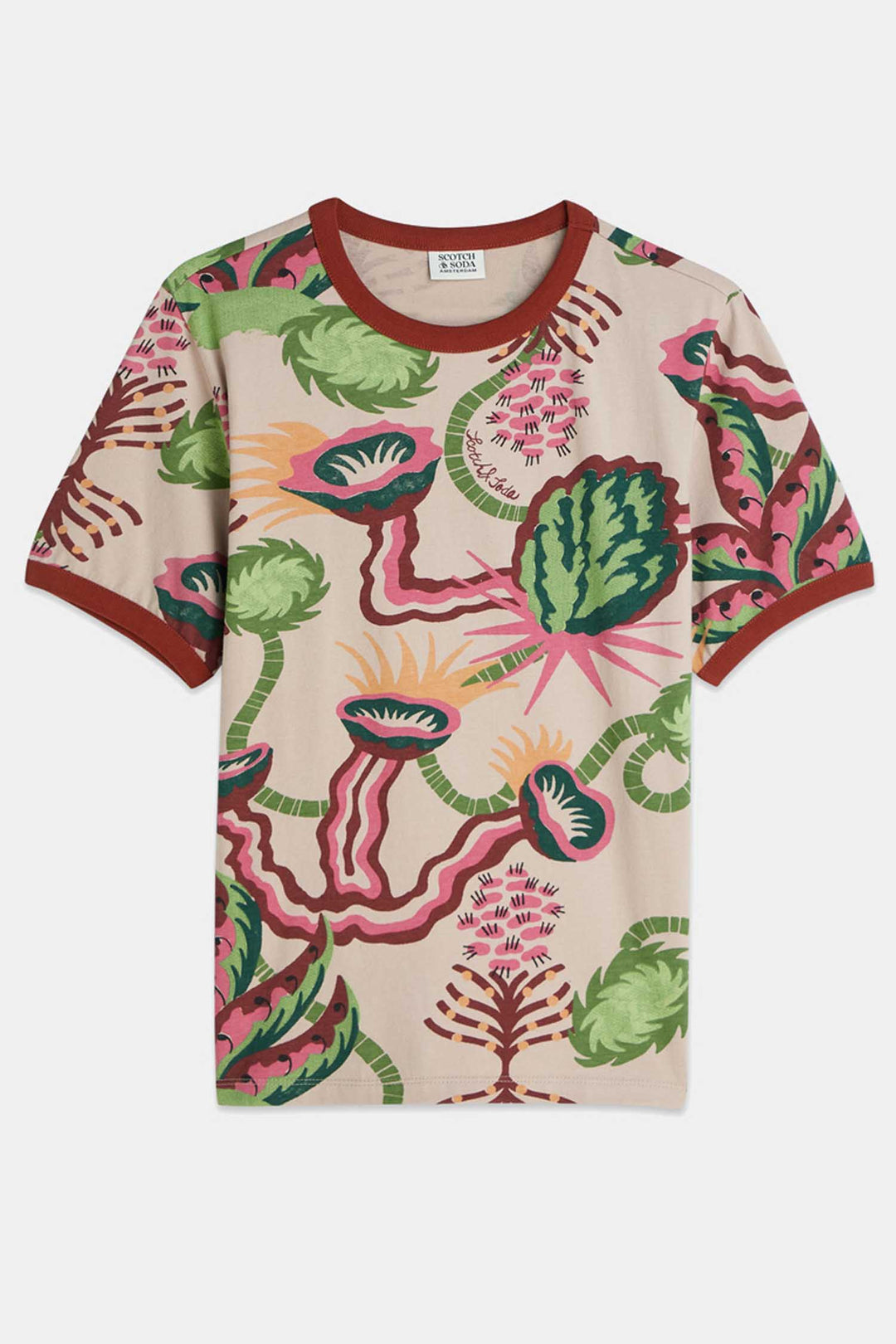 Printed Regular-Fit T-Shirt in Desert Floral Canyon Clay