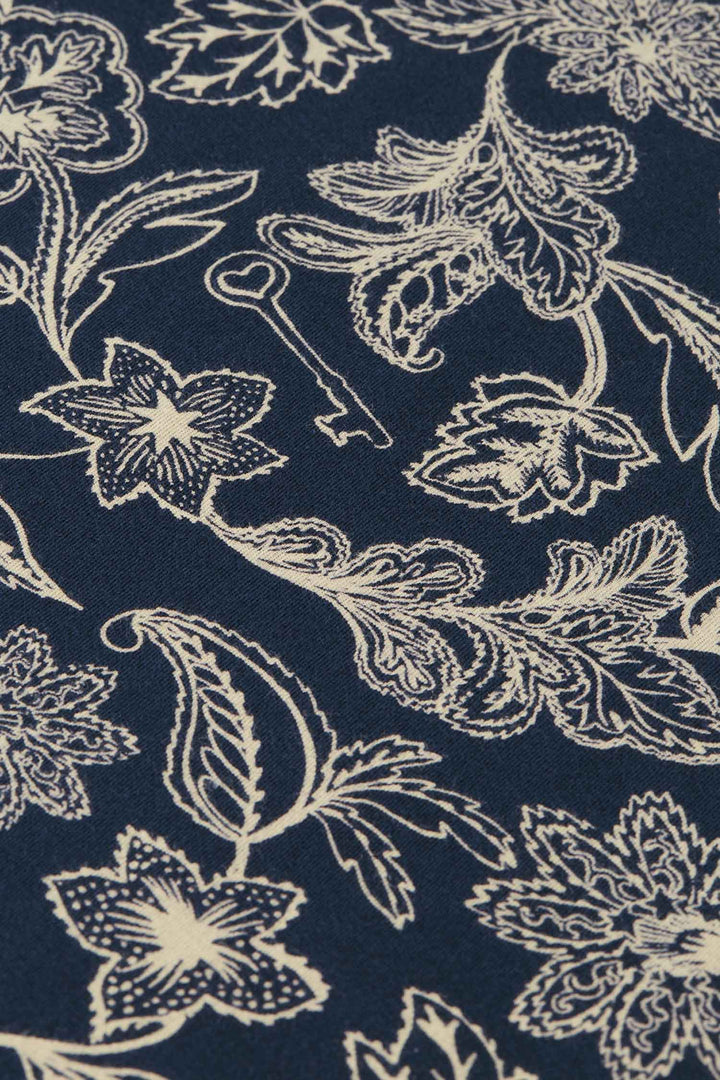 Printed Regular-Fit T-Shirt in Lucky Bandana Dress Blues