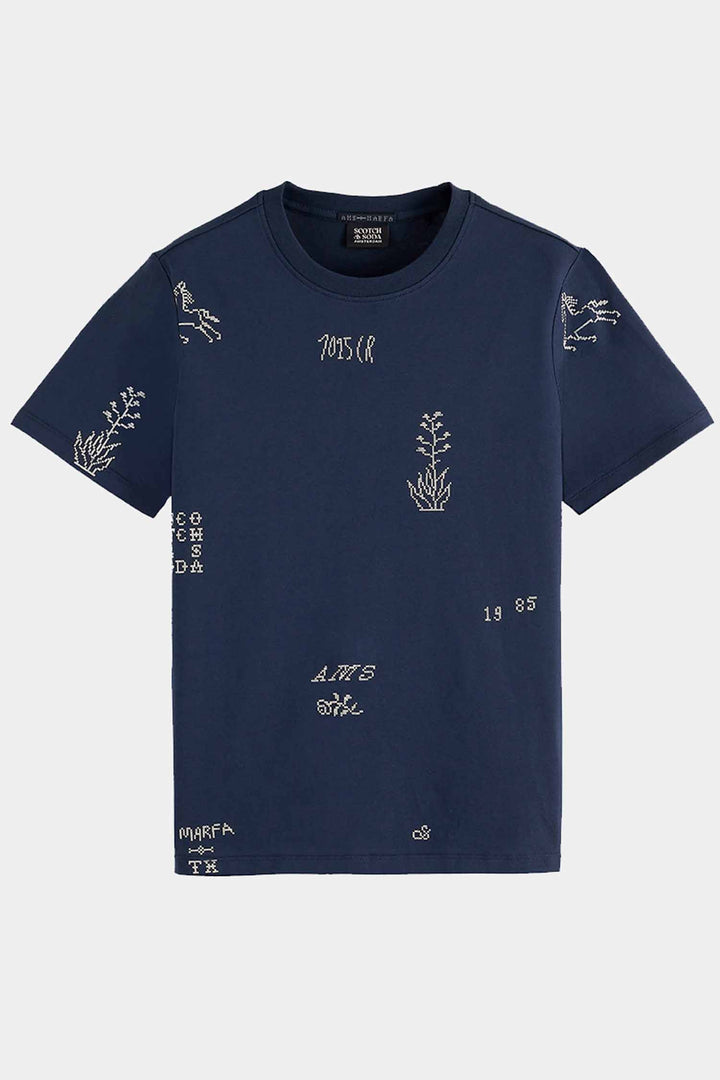 Printed Regular Fit T-Shirt in Carbon