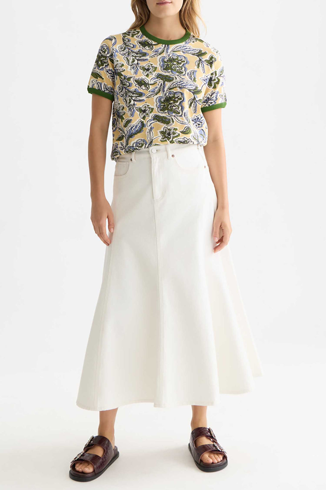 Printed Regular-Fit T-Shirt in Lucky Bandana Multi Parsnip