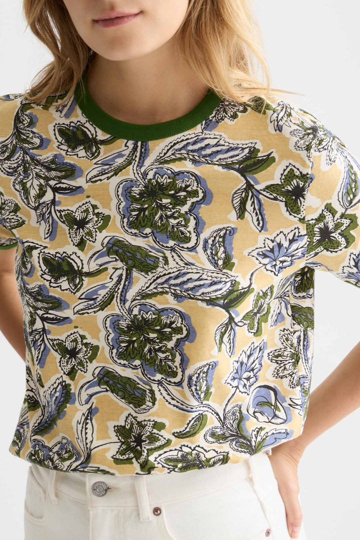 Printed Regular-Fit T-Shirt in Lucky Bandana Multi Parsnip