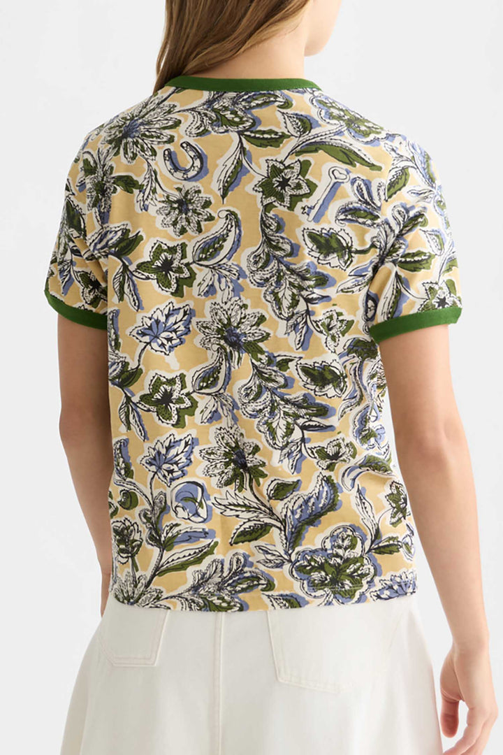 Printed Regular-Fit T-Shirt in Lucky Bandana Multi Parsnip
