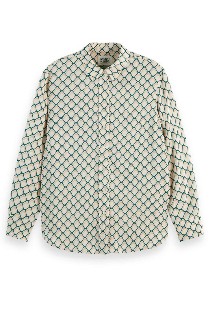 Printed Relaxed Fit Shirt in Doubles Net