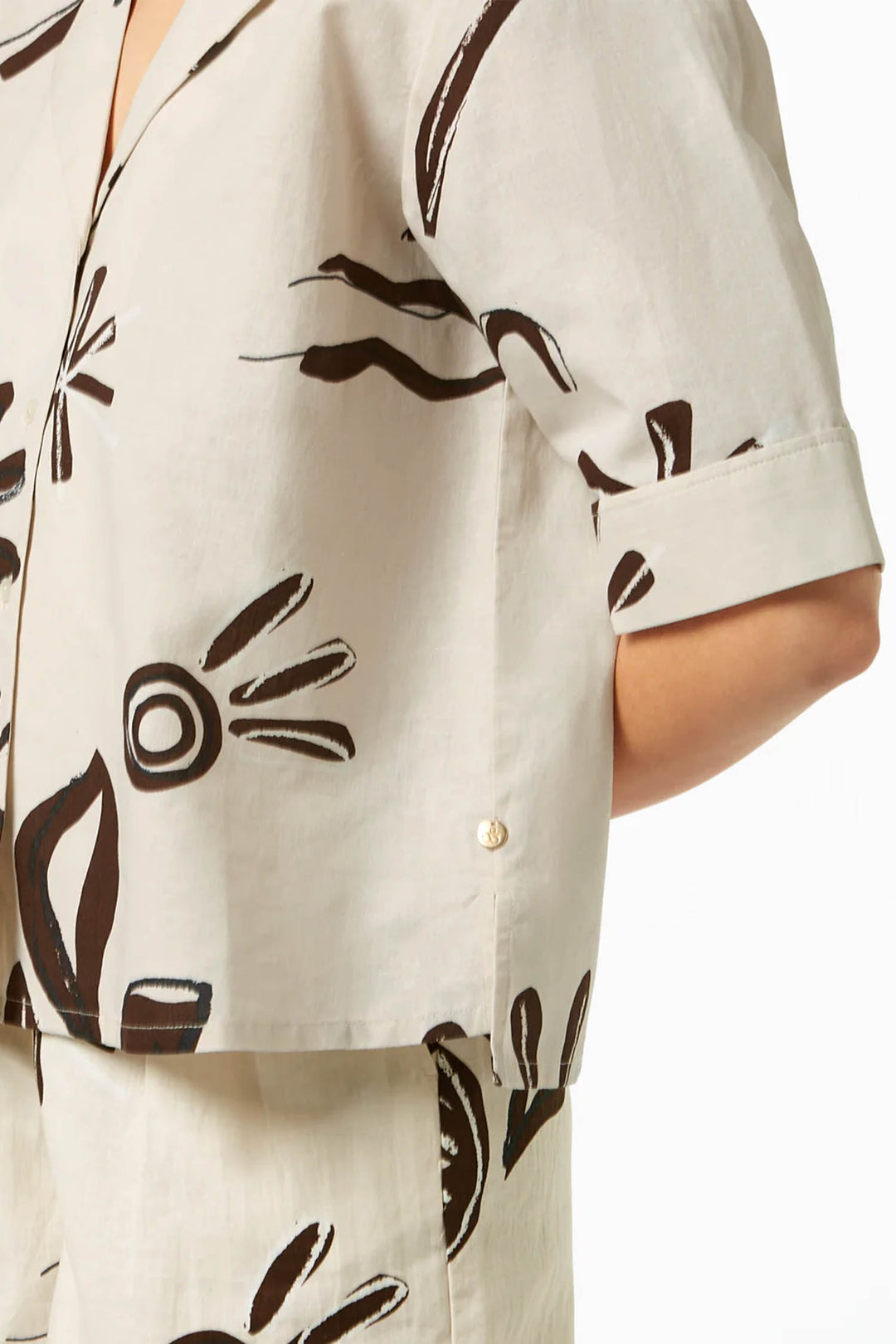 Printed SS Shirt in Inky Sun