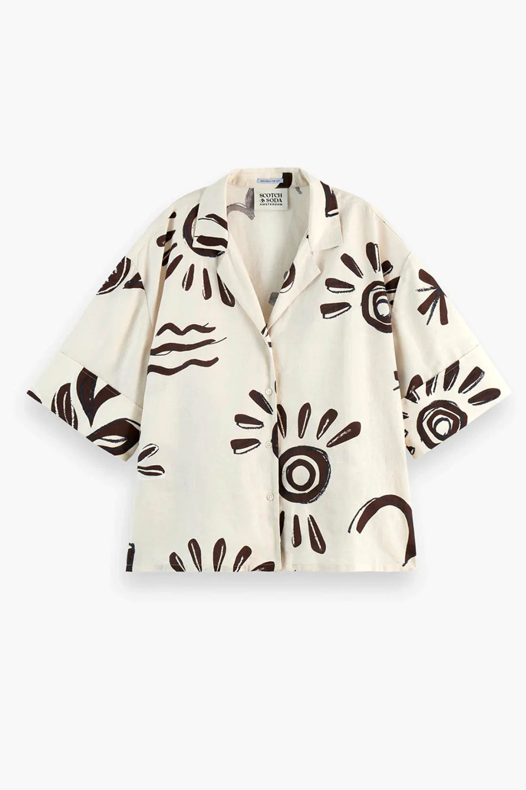 Printed SS Shirt in Inky Sun