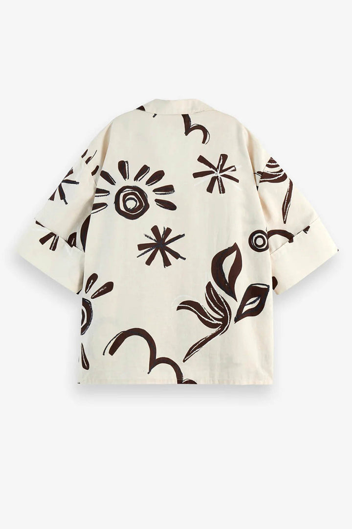 Printed SS Shirt in Inky Sun