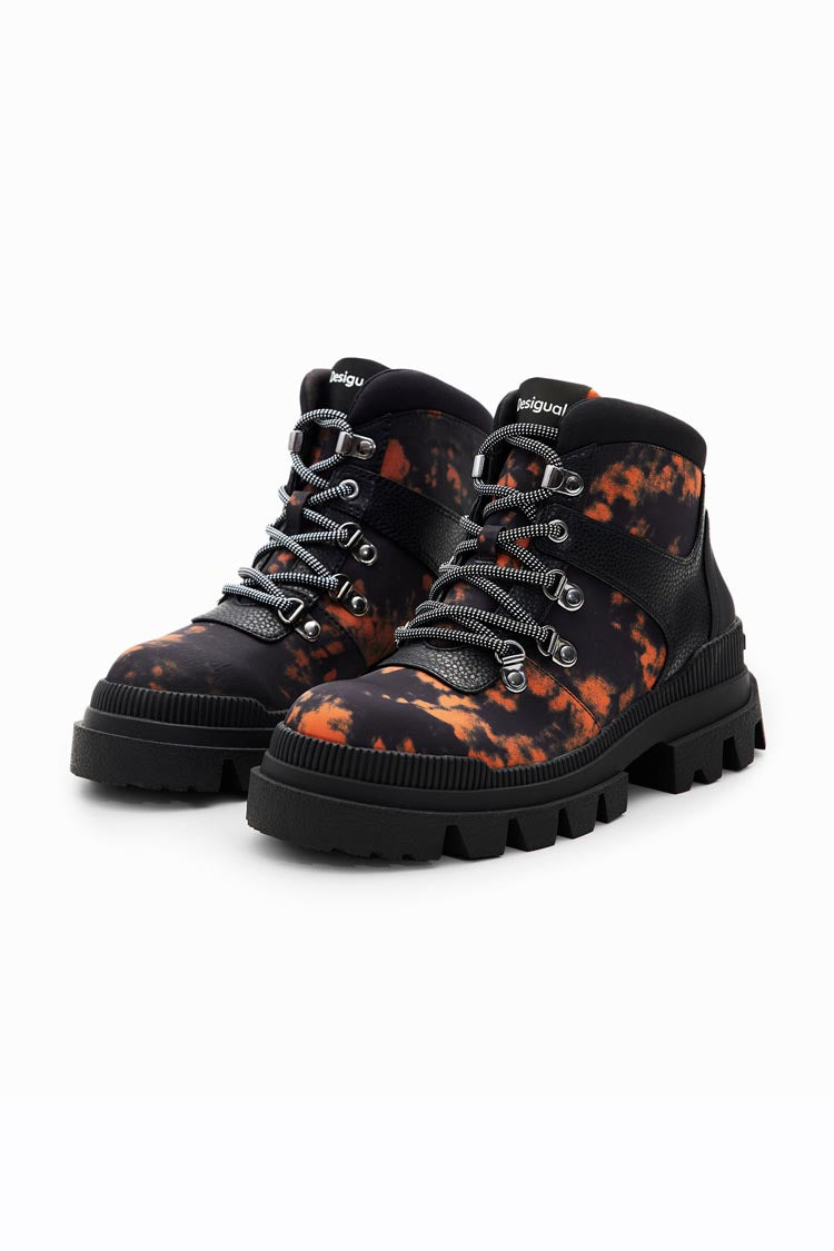 Printed Trekking Ankle Boots