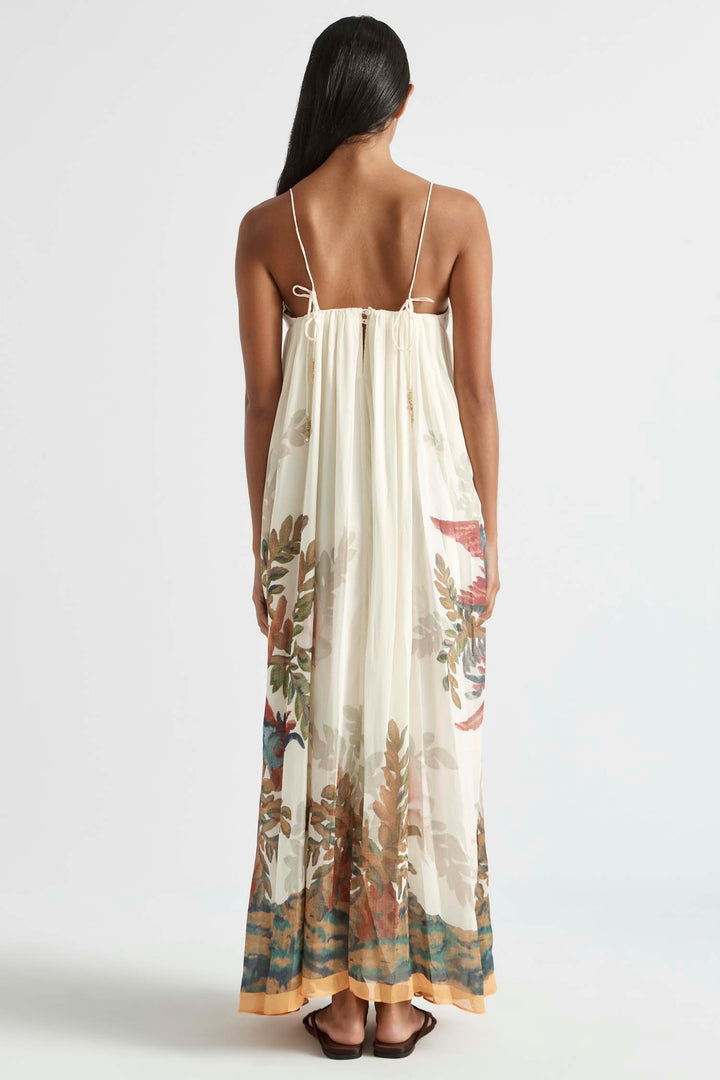Promises Flower Bust Gown in Gardenia