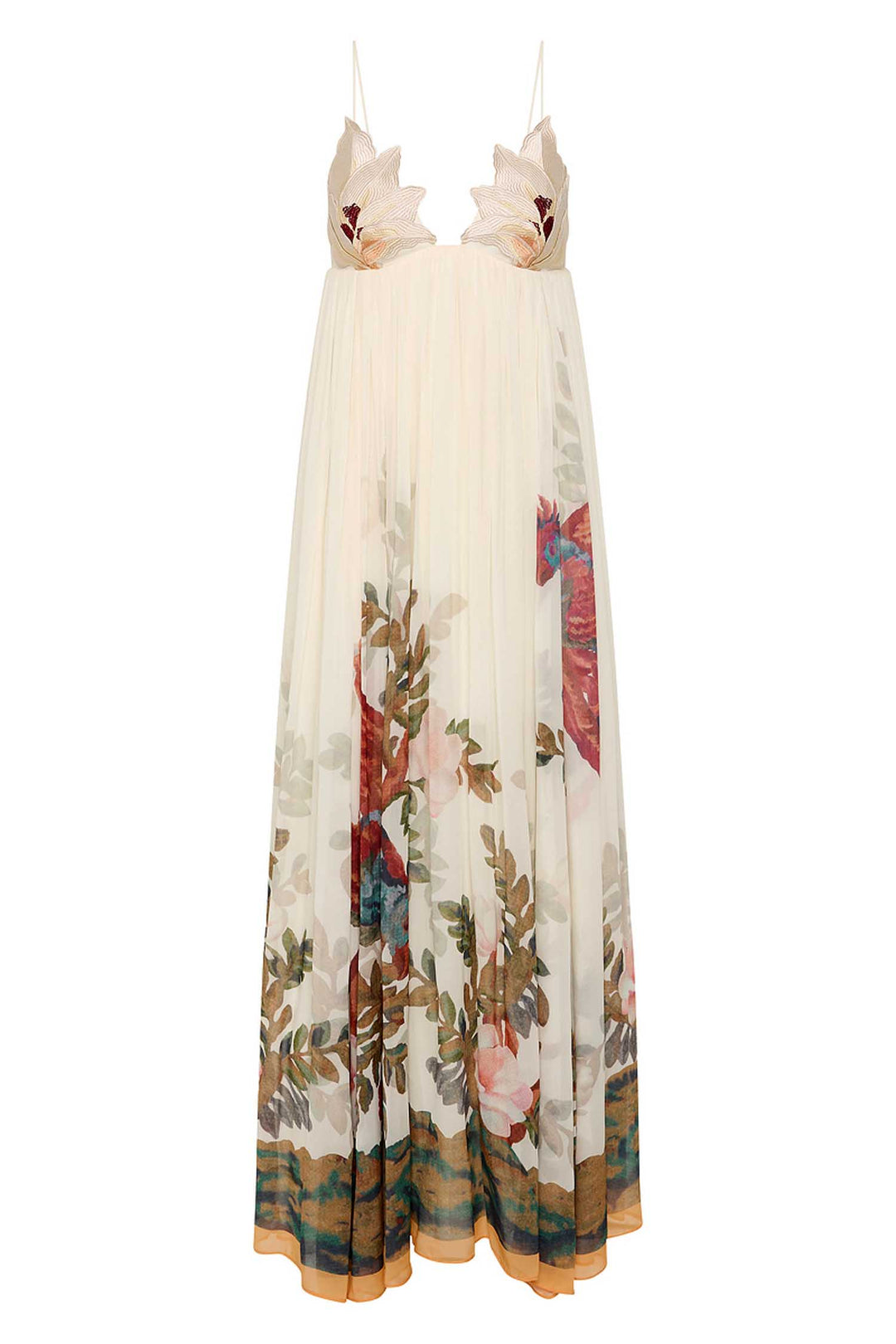 Promises Flower Bust Gown in Gardenia