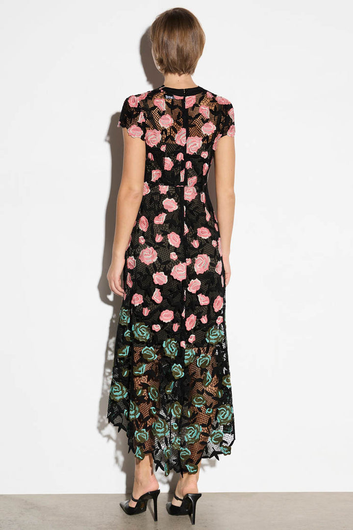Provence V-Neck Dress in Black