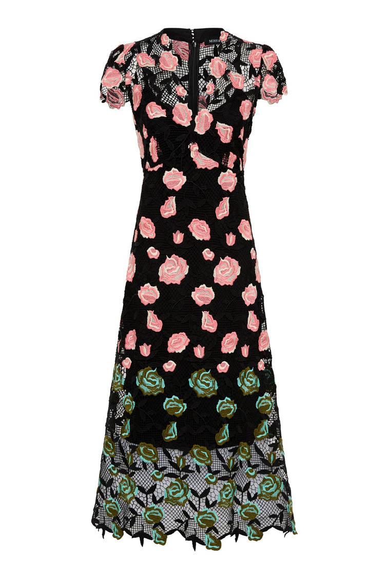 Provence V-Neck Dress in Black