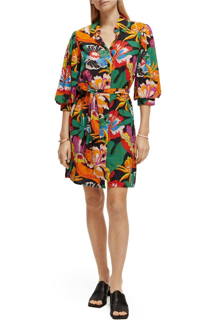 Puff Sleeve Floral Dress