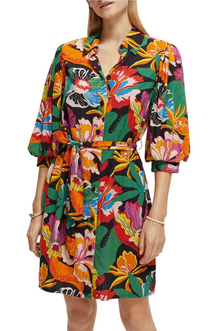 Puff Sleeve Floral Dress