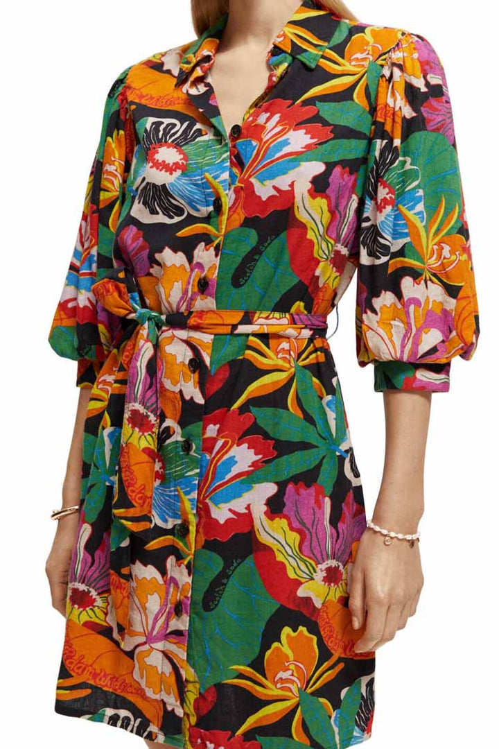 Puff Sleeve Floral Dress
