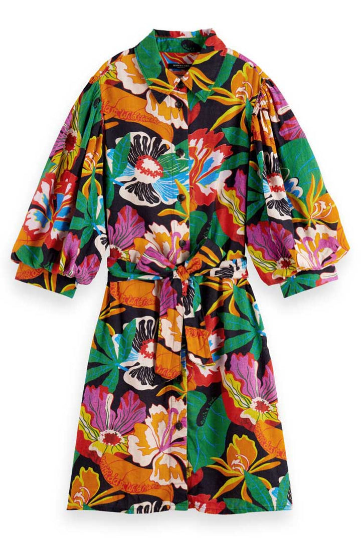 Puff Sleeve Floral Dress