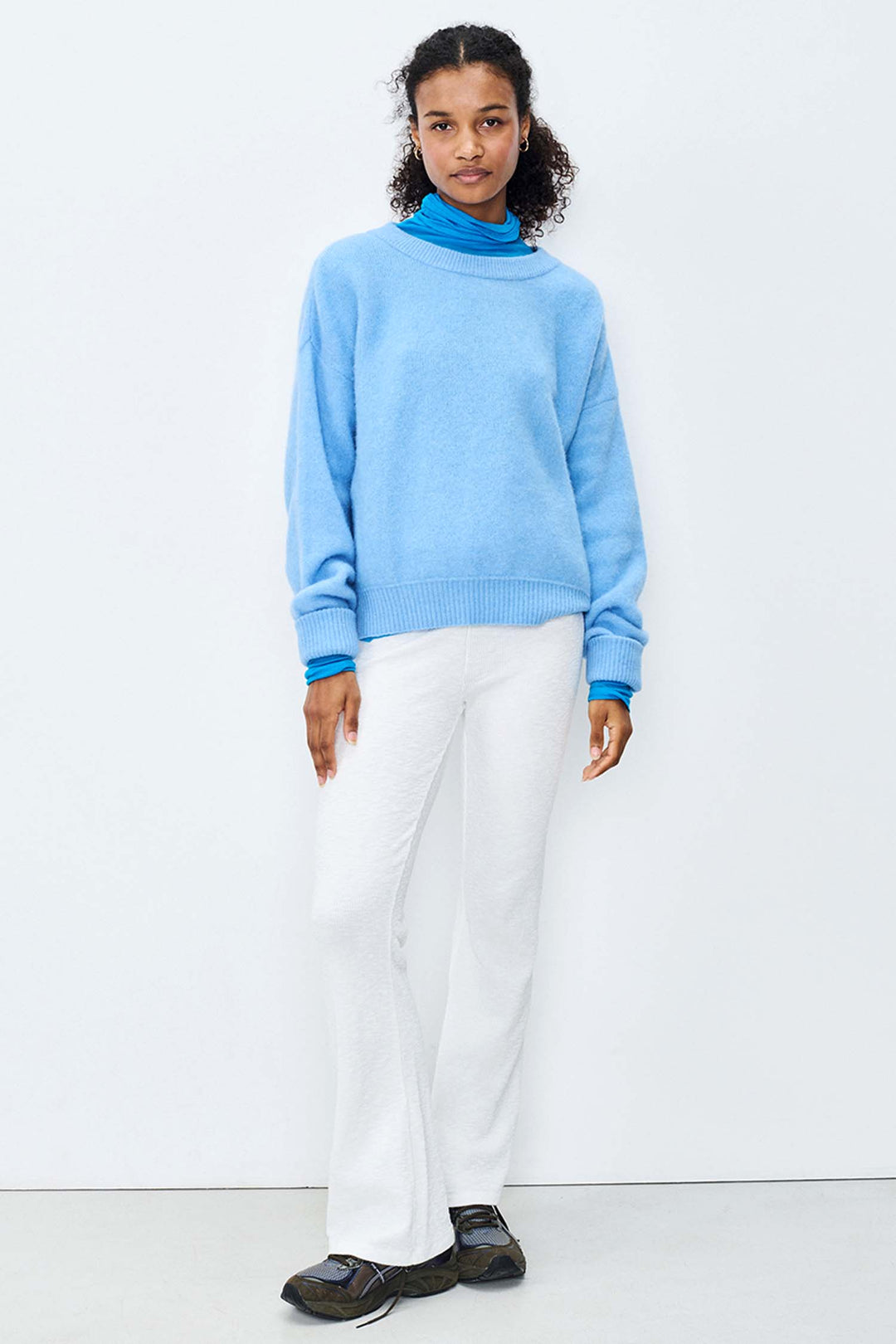 Vitow B-Neck LS Jumper in Atmosphere Melange
