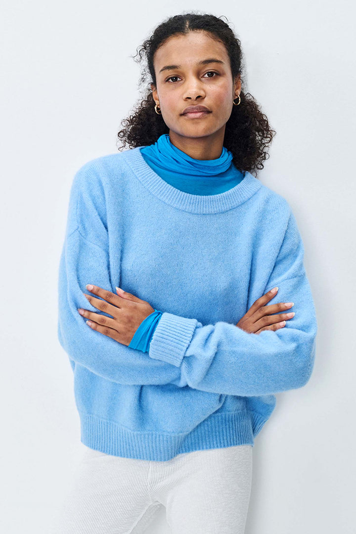 Vitow B-Neck LS Jumper in Atmosphere Melange