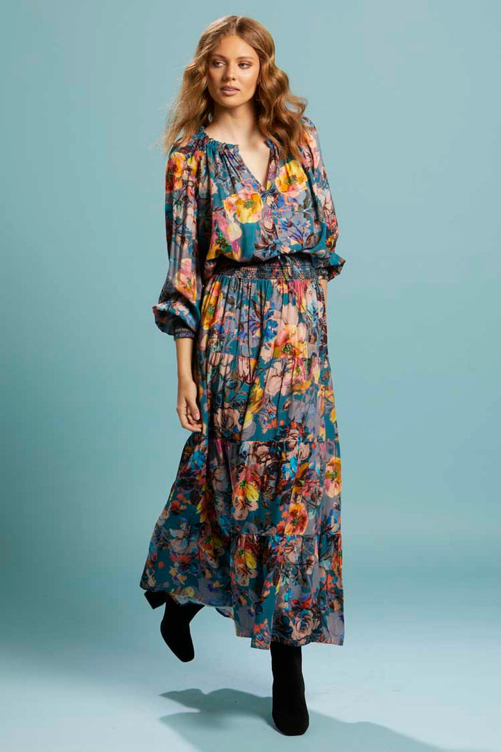 Pure Shores Shirred Boho Skirt