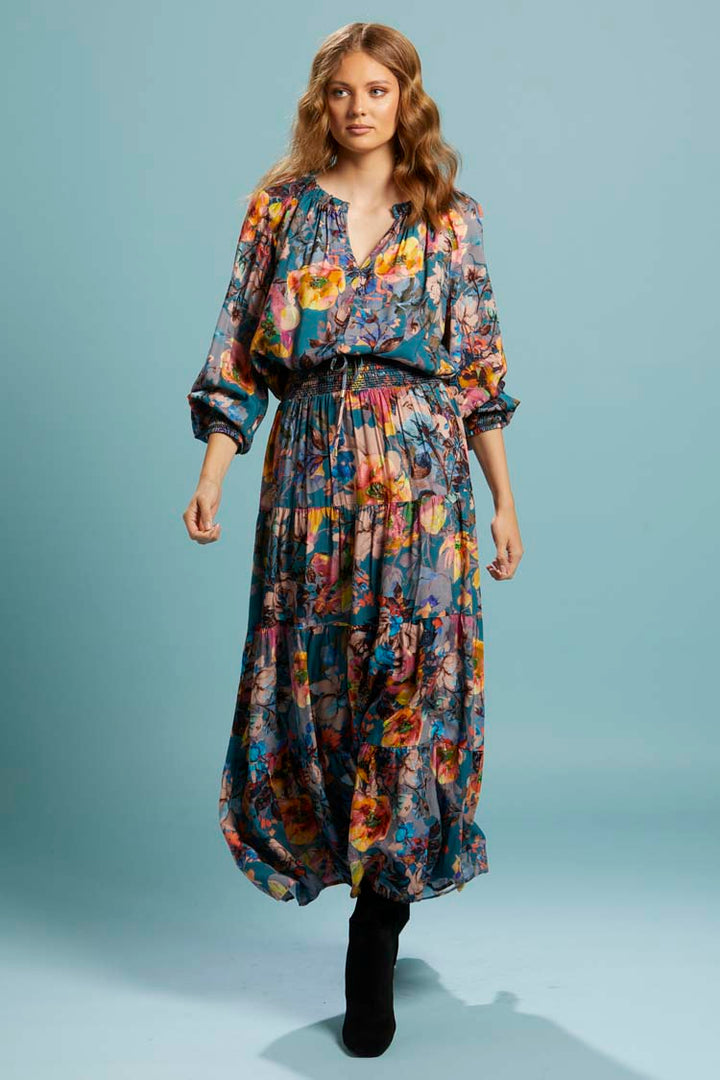 Pure Shores Shirred Boho Skirt