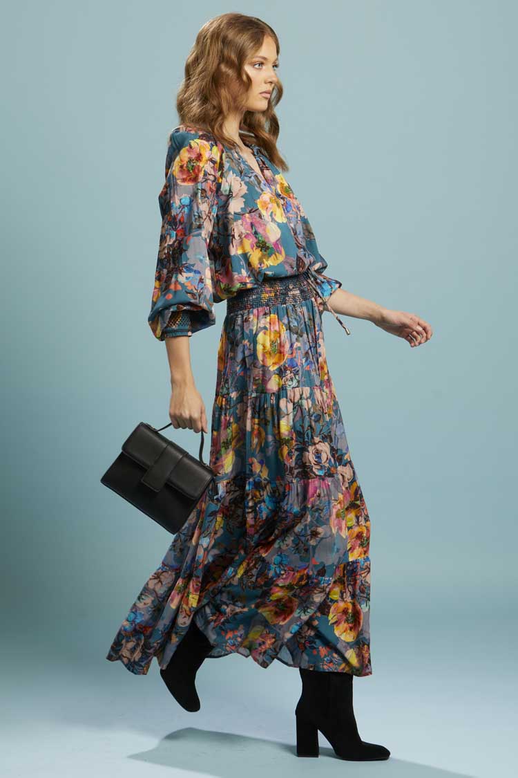 Pure Shores Shirred Boho Skirt