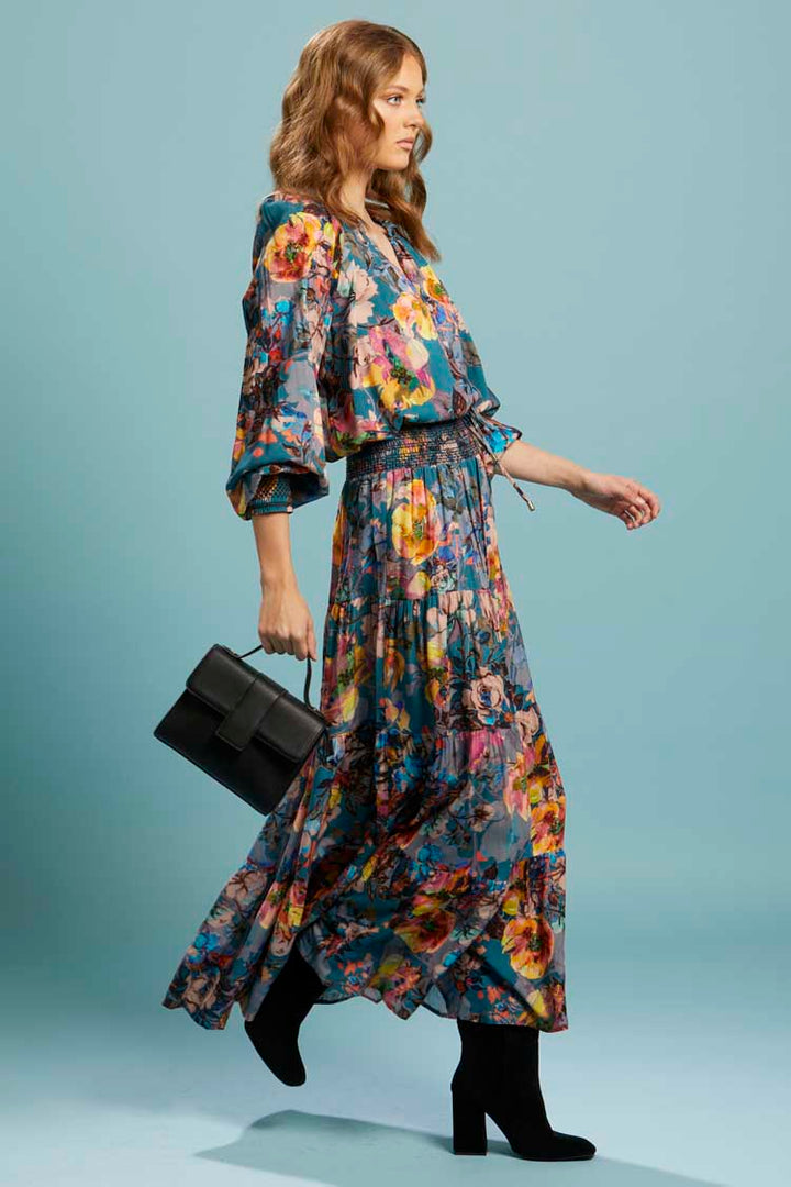 Pure Shores Shirred Boho Skirt