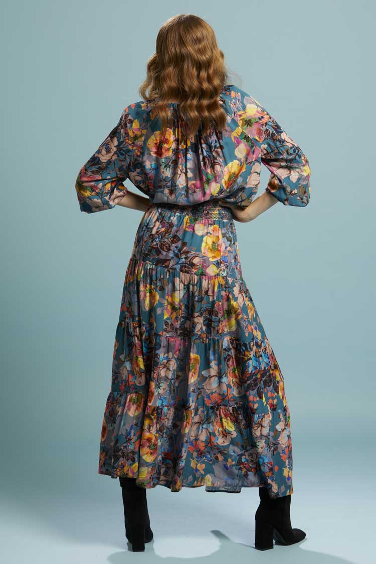 Pure Shores Shirred Boho Skirt