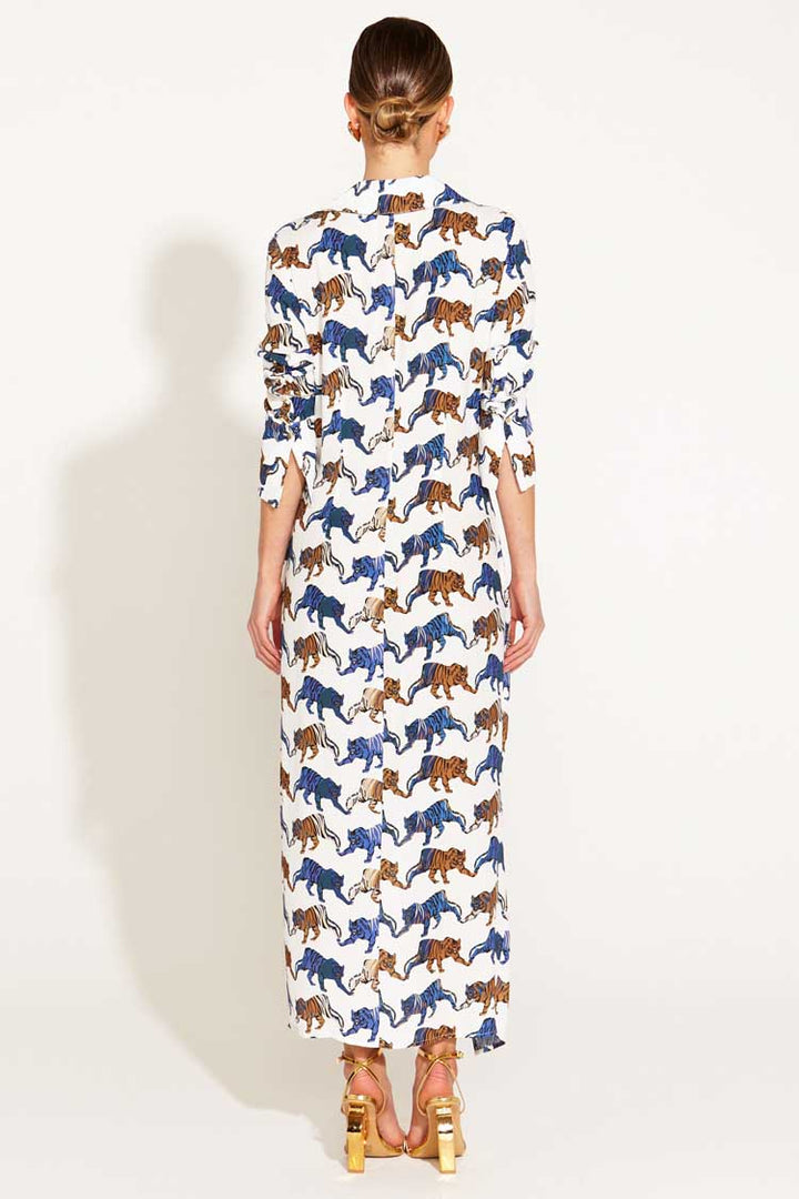 Queen Of The Jungle Fitted Wrap Dress