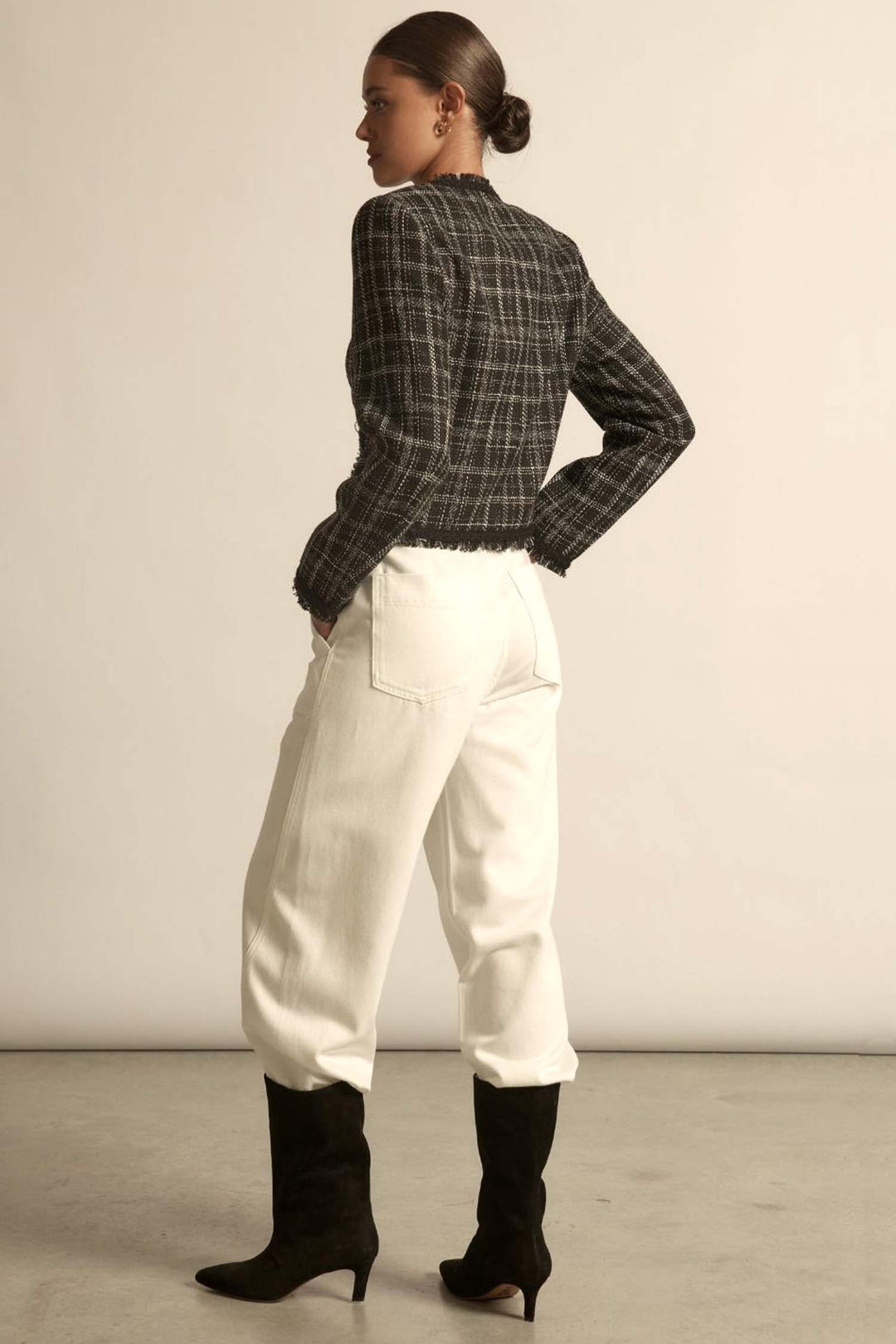 Quill Jacket in Black Porcelain Check