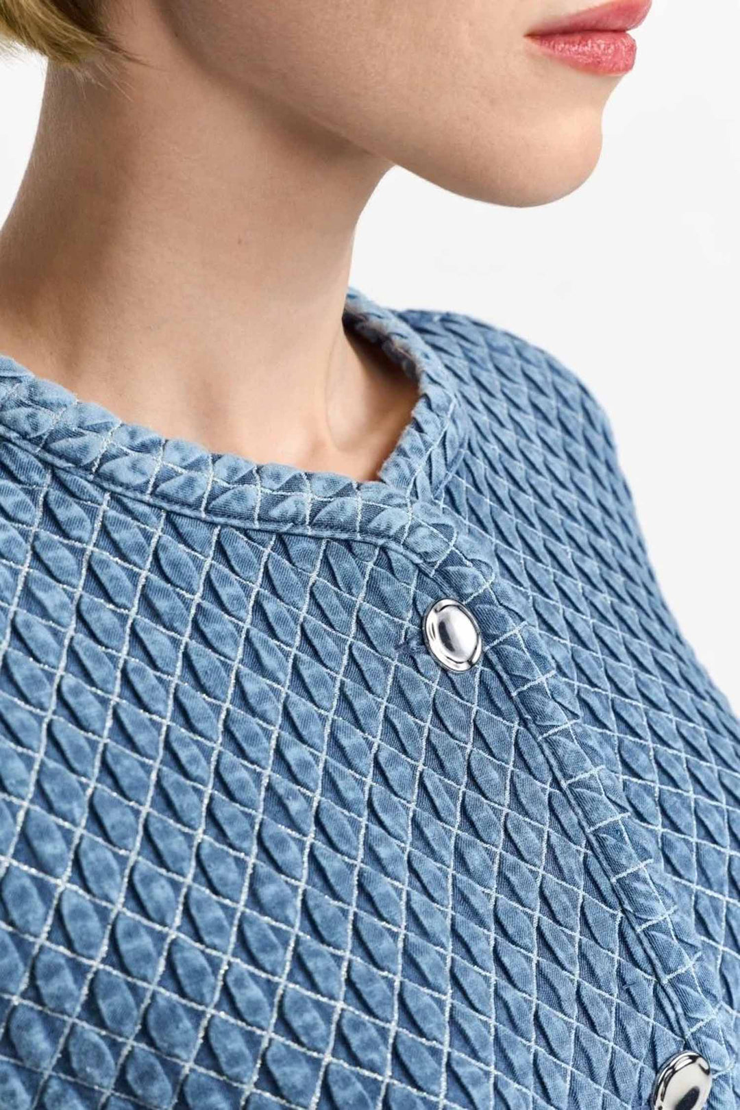 Quilted Denim Look Jacket