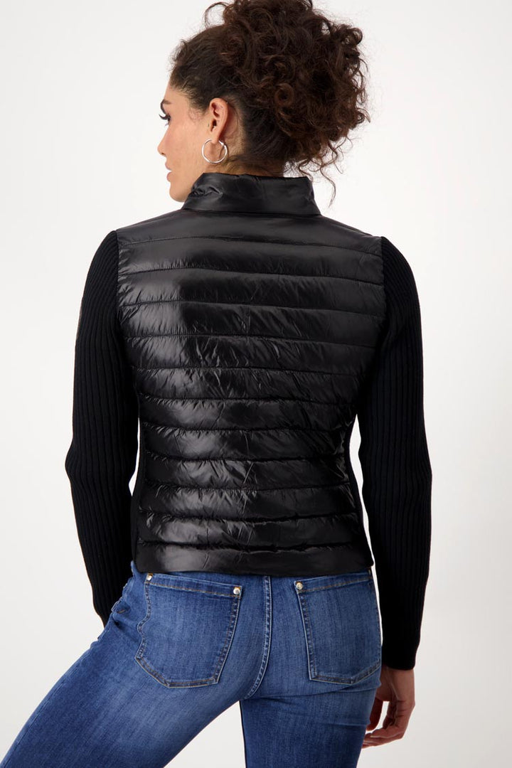 Quilted Jacket with Knit Sleeves