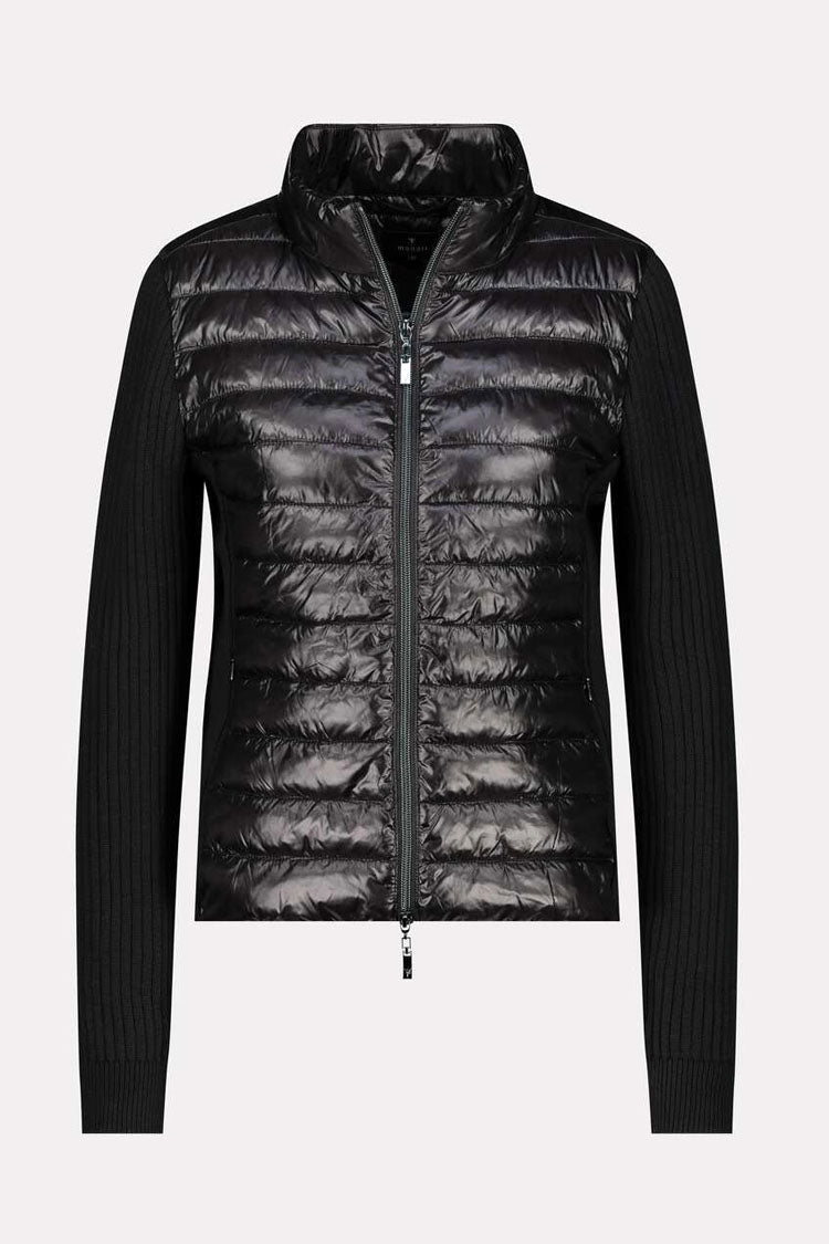 Quilted Jacket with Knit Sleeves