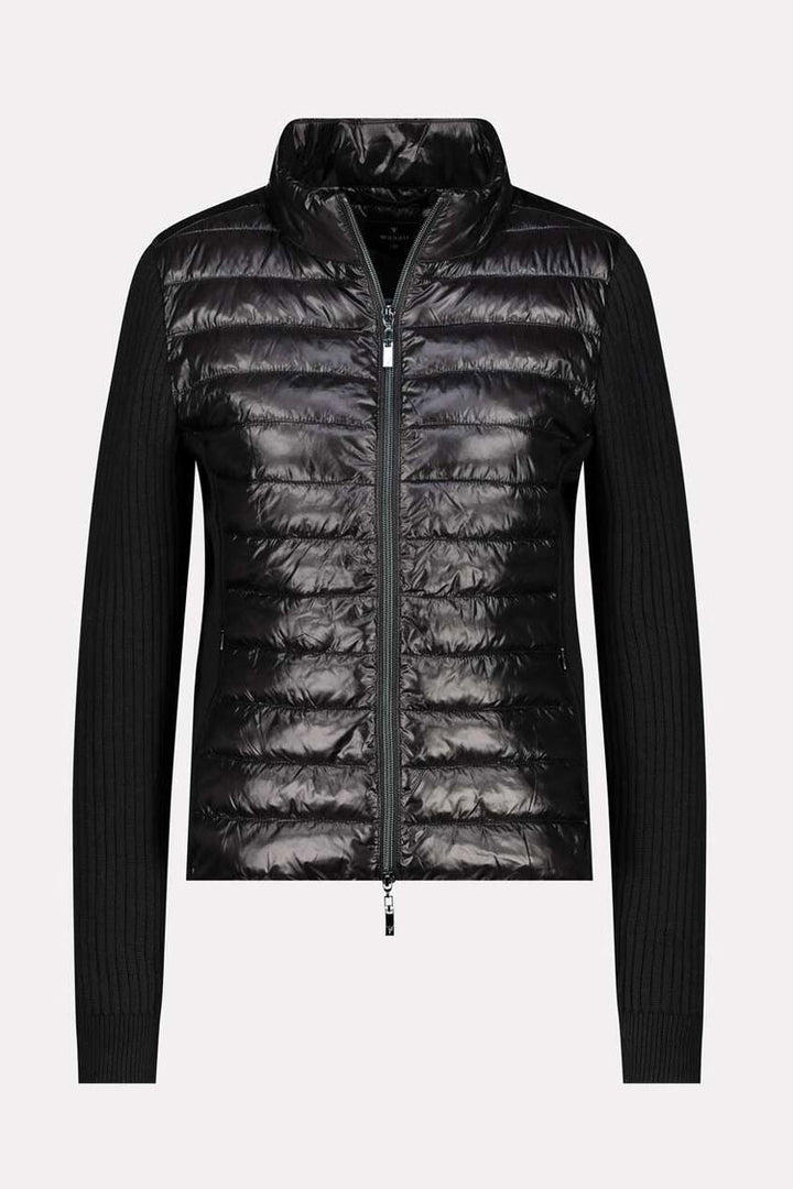 Quilted Jacket with Knit Sleeves