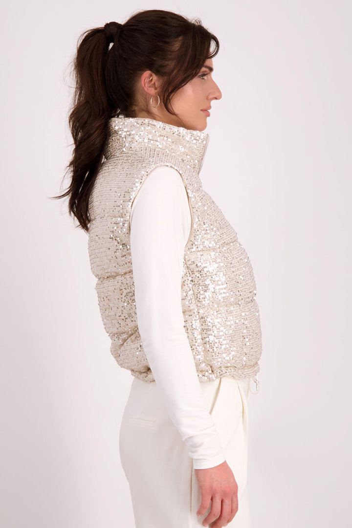 Quilted Sequin Vest