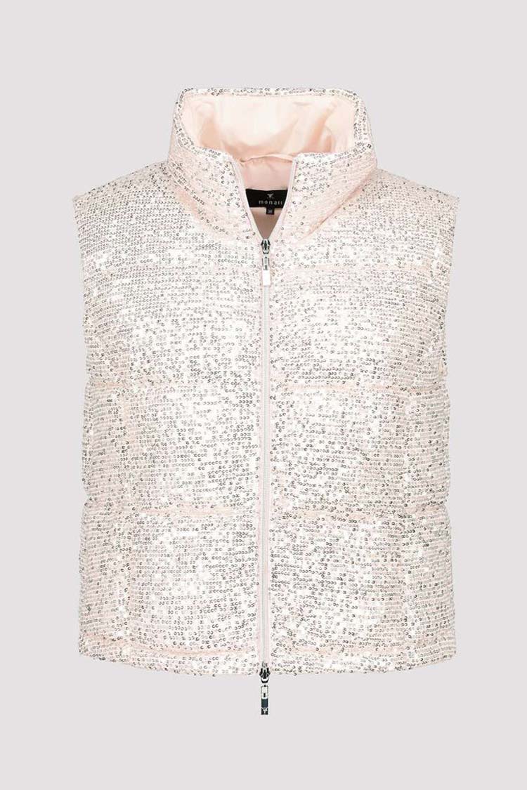 Quilted Sequin Vest