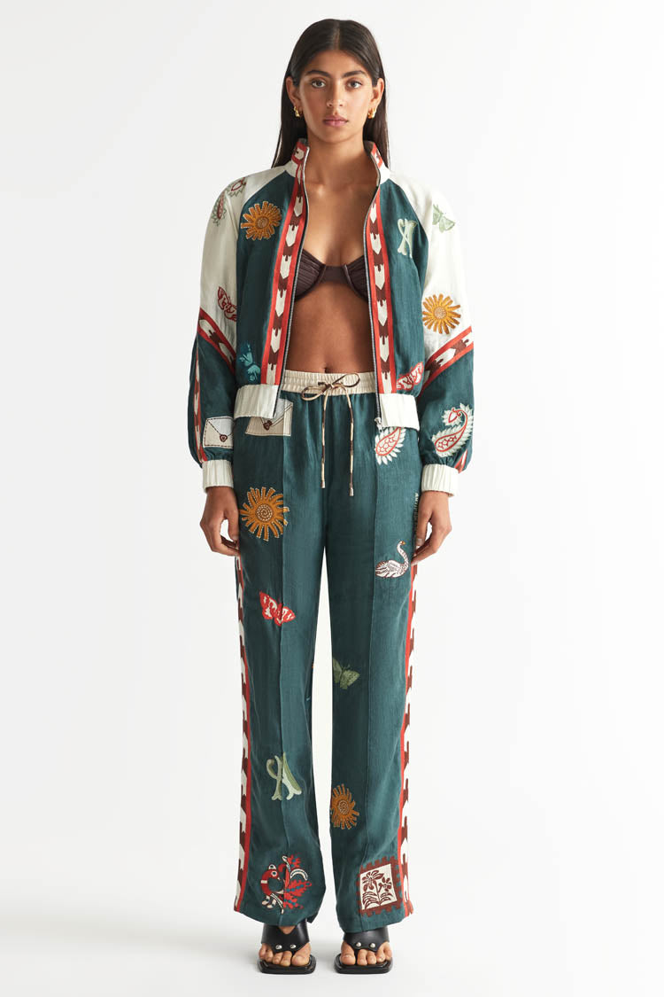Quincy Track Pant in Peacock | FINAL SALE