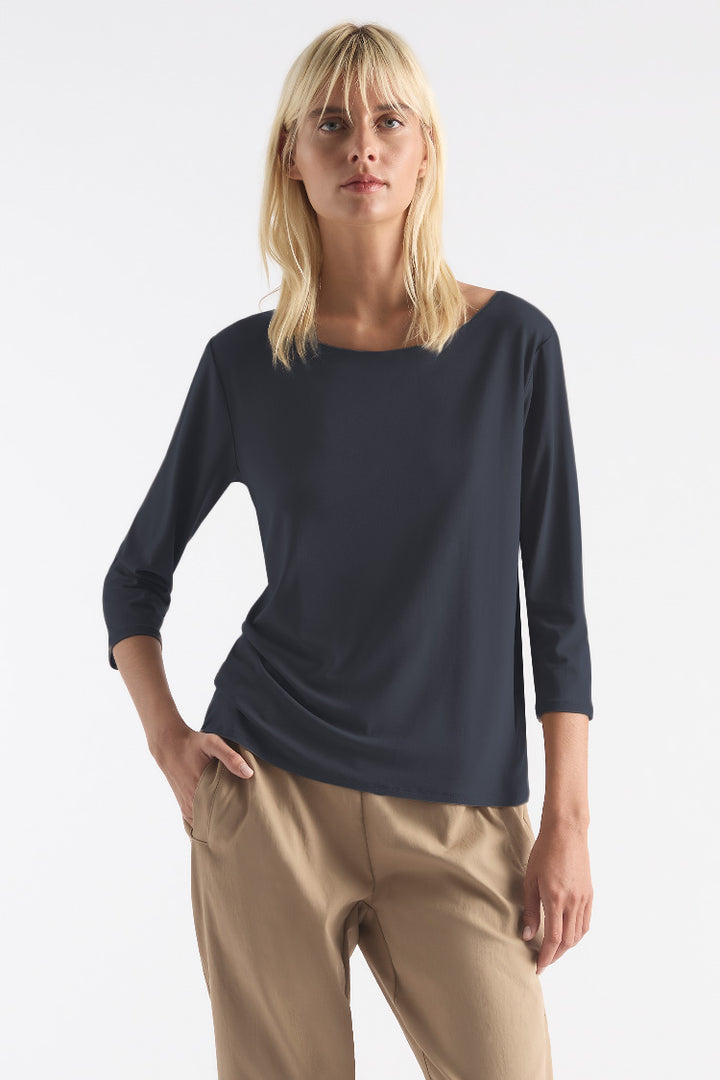 Relaxed Boat Neck in Midnight