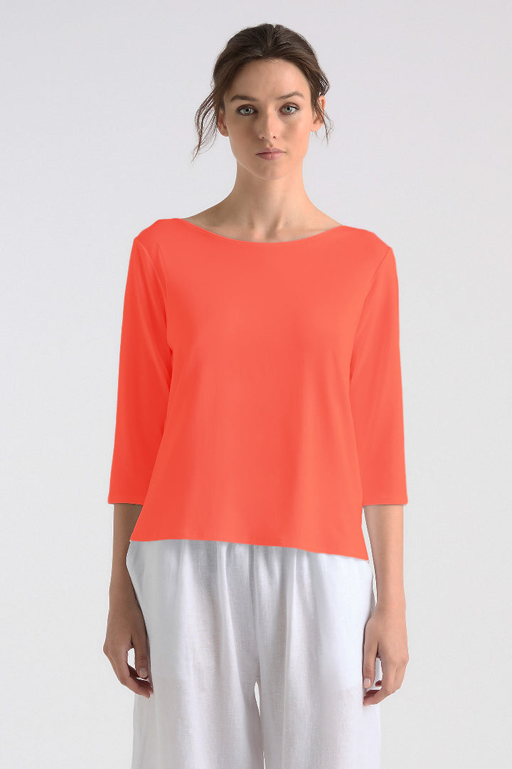 Relaxed Boat Neck in Grapefruit