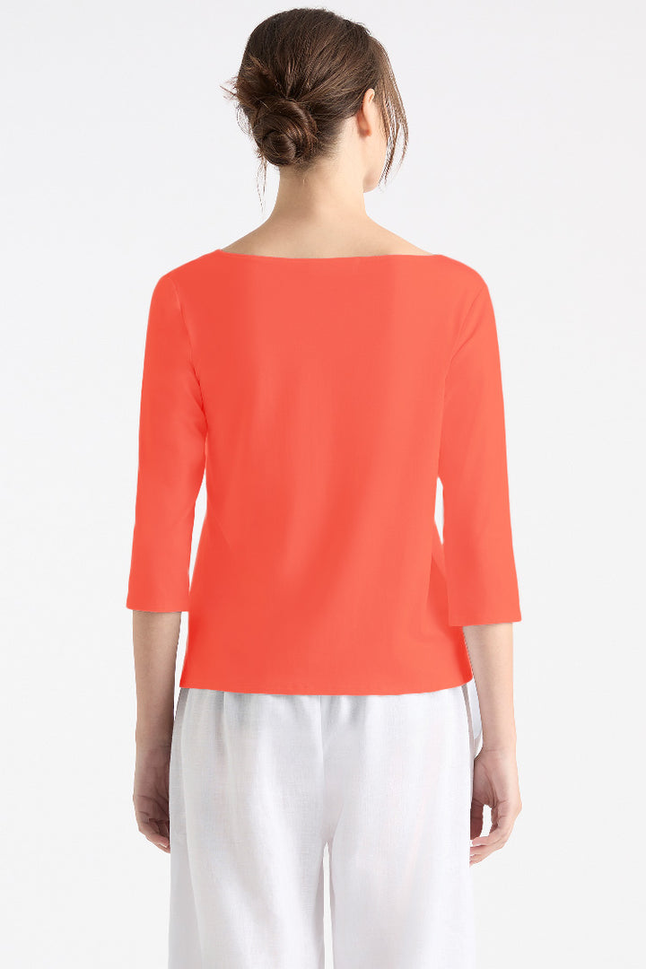 Relaxed Boat Neck in Grapefruit