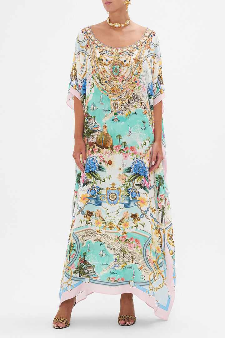 Round Neck Kaftan in Amalfi Lullaby
