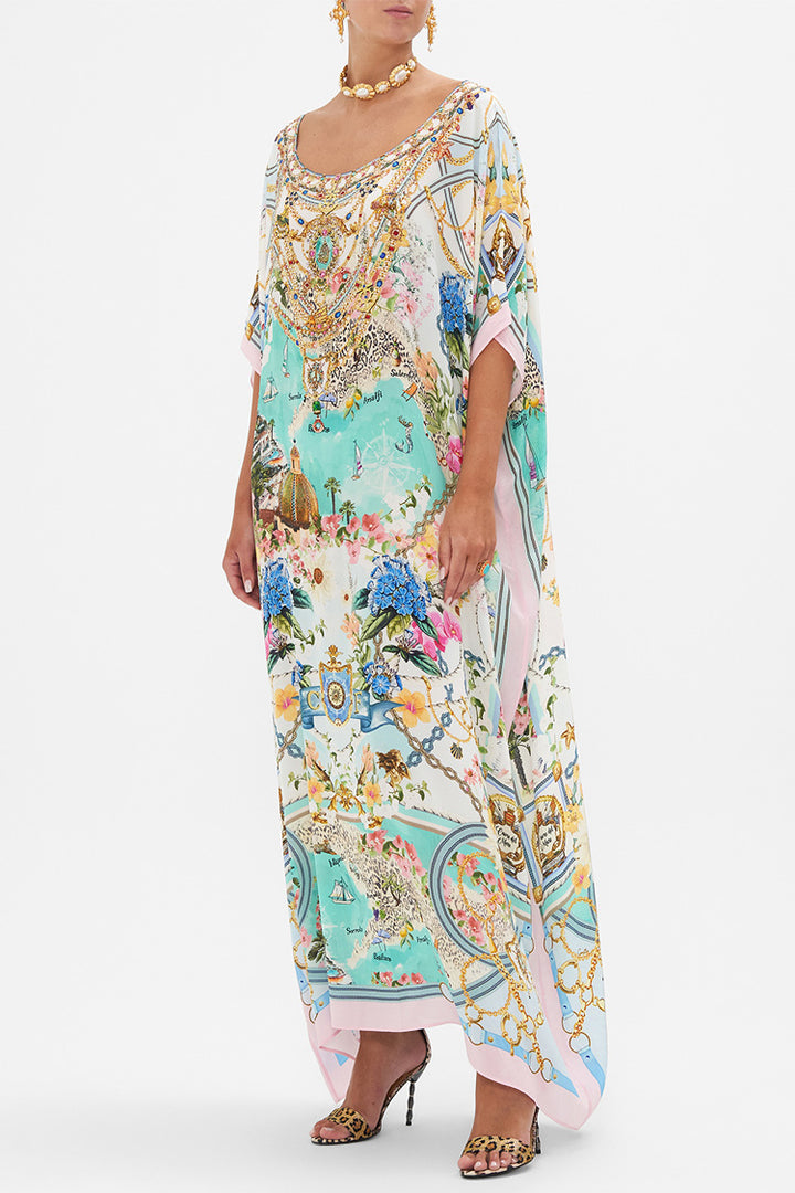 Round Neck Kaftan in Amalfi Lullaby