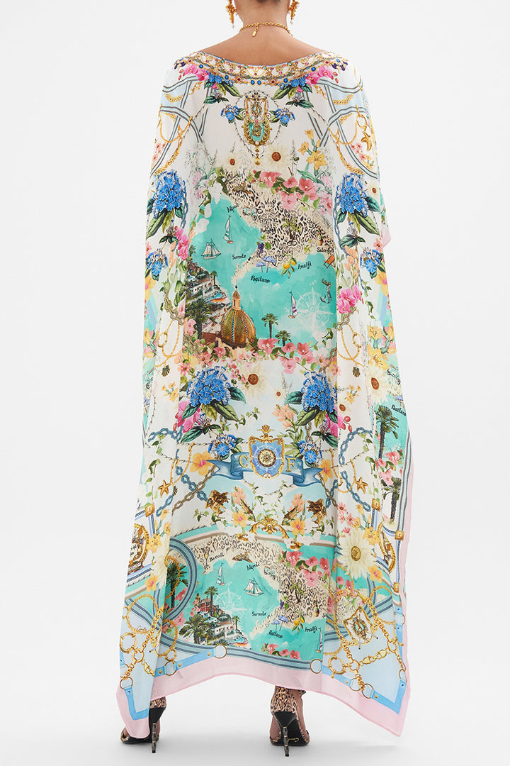 Round Neck Kaftan in Amalfi Lullaby