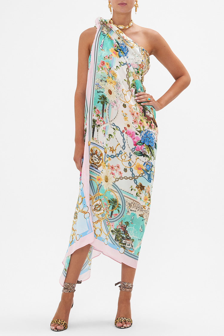 Round Neck Kaftan in Amalfi Lullaby