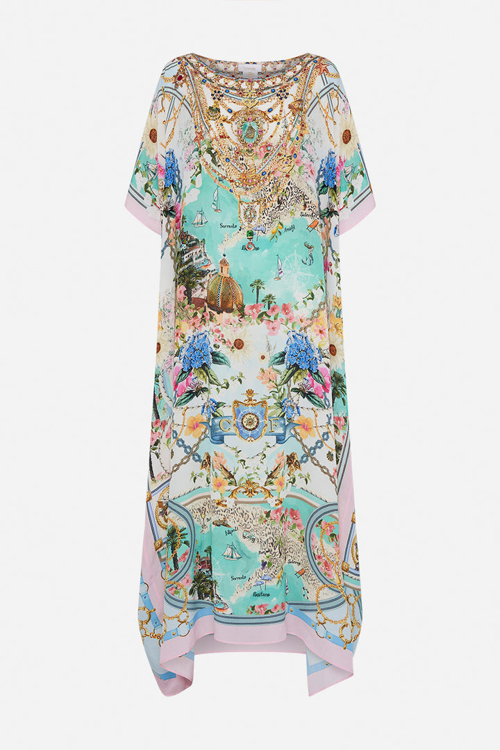Round Neck Kaftan in Amalfi Lullaby