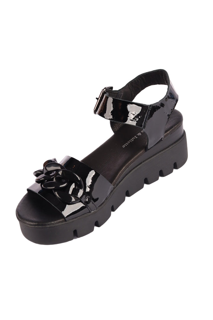 Racassy Chain Patent Leather Sandals