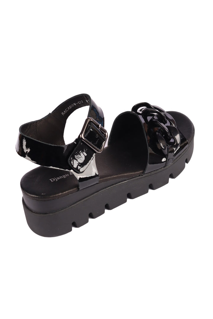 Racassy Chain Patent Leather Sandals