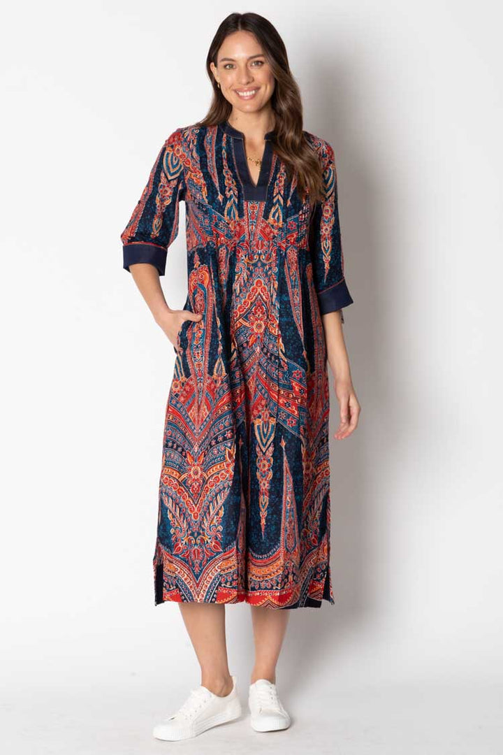 Rafaela Midi Dress in Abstract Print