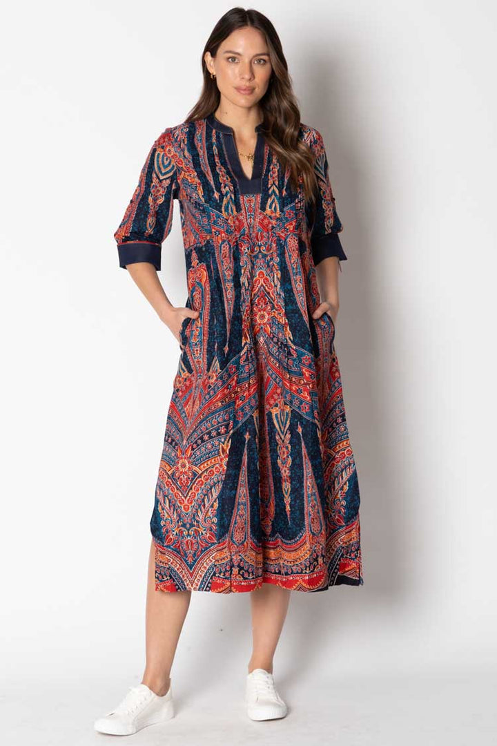 Rafaela Midi Dress in Abstract Print